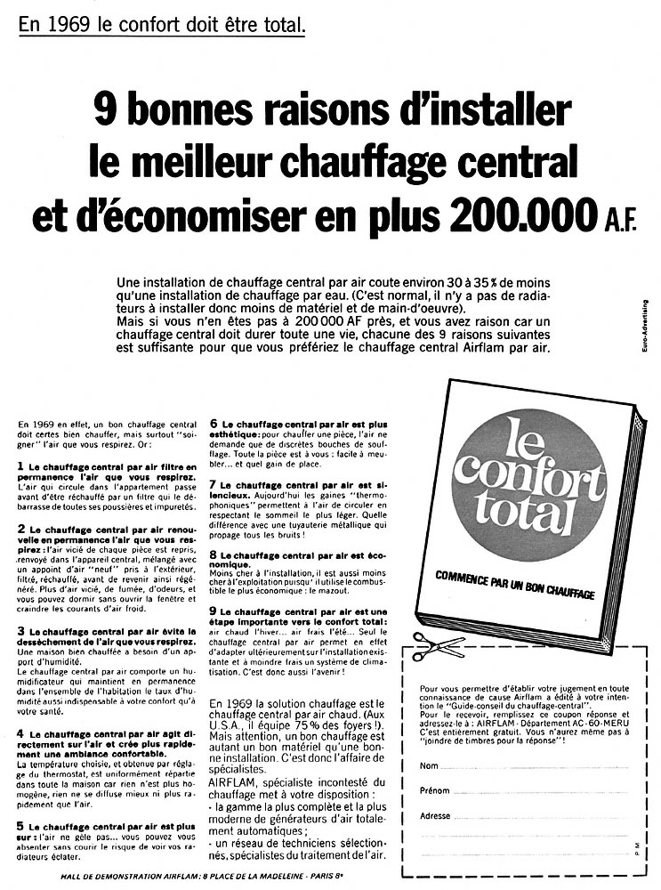 Publicit� Airflam 1969