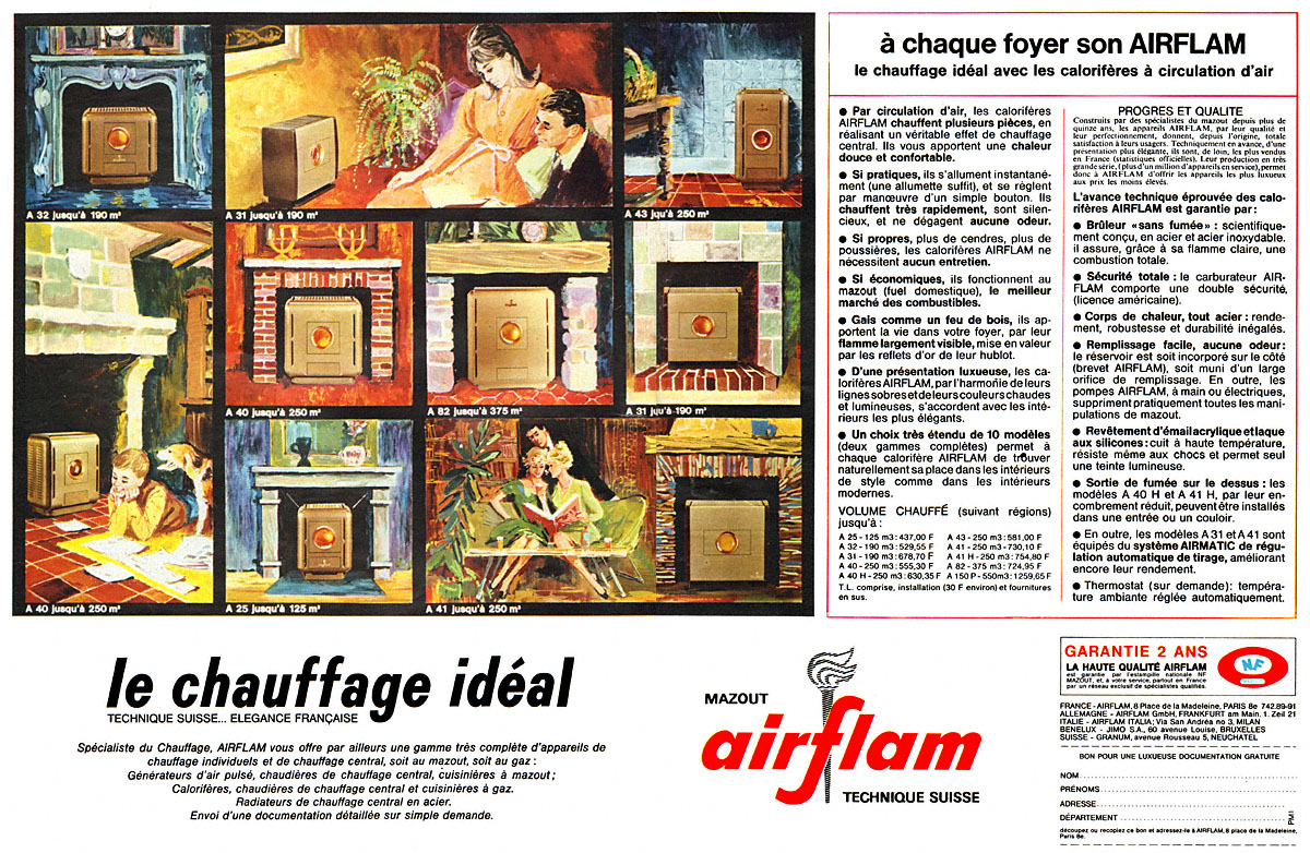 Publicit� Airflam 1965