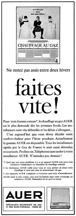 Publicité Auer 1965