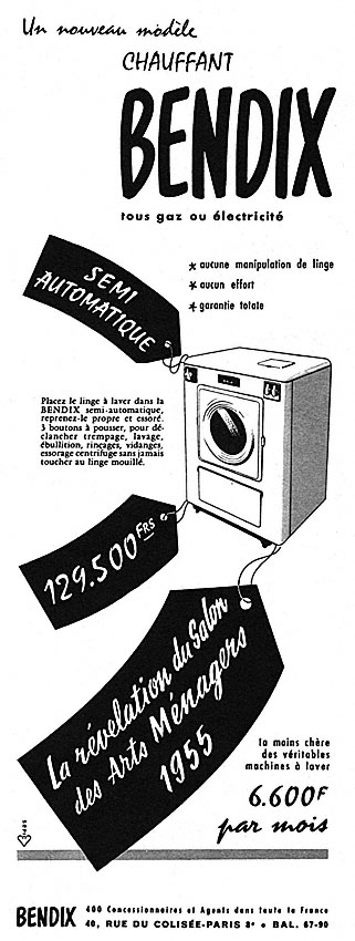 Publicité Bendix 1955