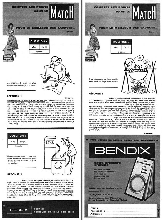 Publicité Bendix 1960