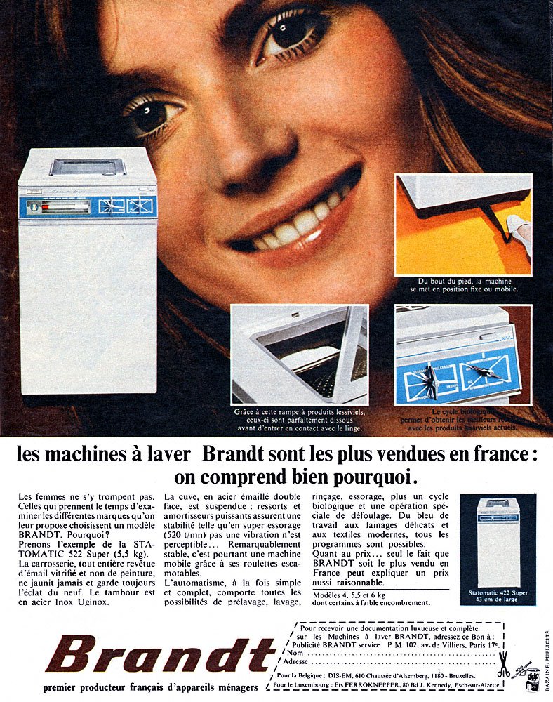 Publicit� Brandt 1970