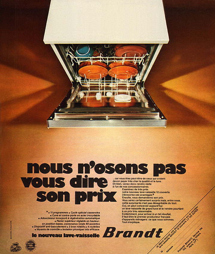 Publicité Brandt 1972