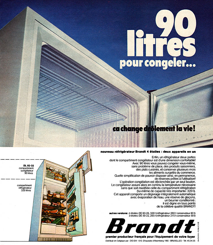 Publicité Brandt 1973