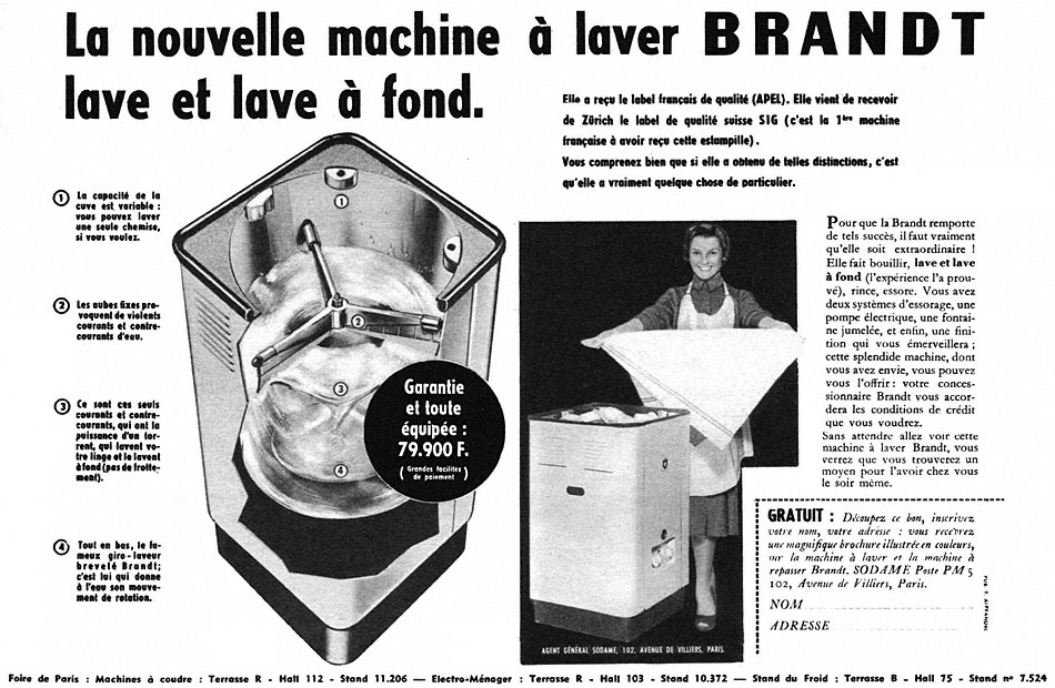Publicité Brandt 1954