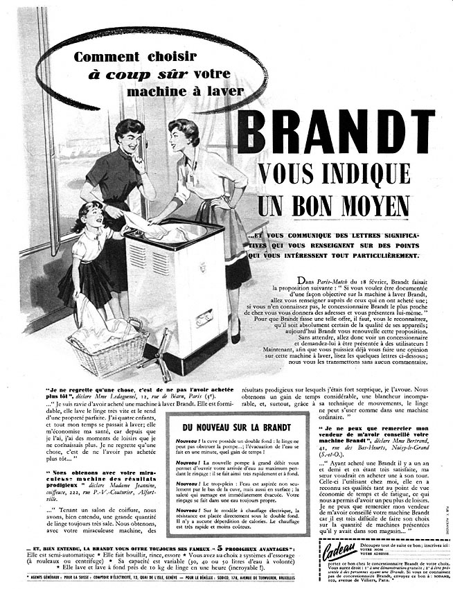 Publicité Brandt 1955