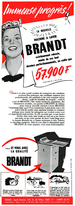 Publicité Brandt 1956
