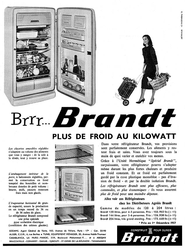 Publicité Brandt 1958