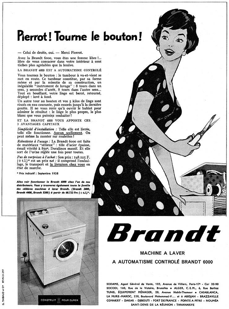 Publicité Brandt 1958