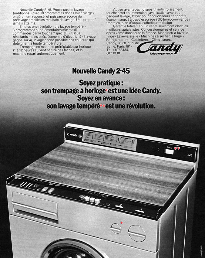 Publicité Candy 1972