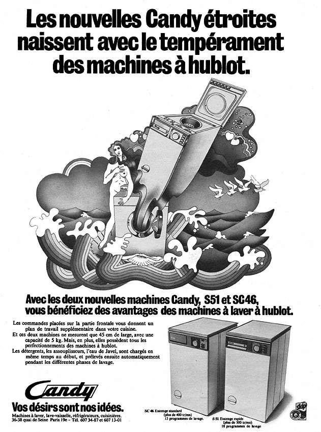 Publicité Candy 1974