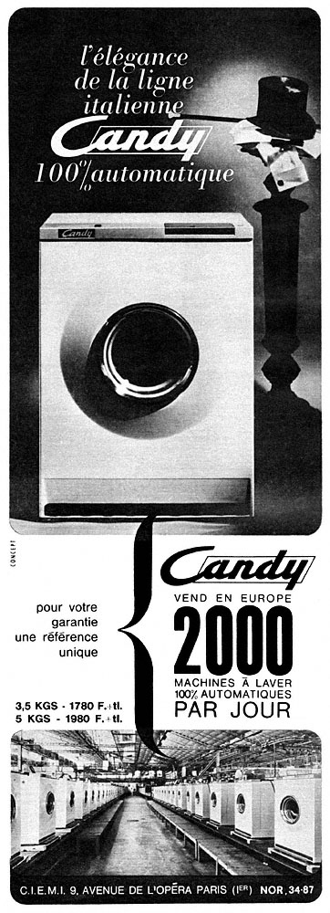 Publicité Candy 1963