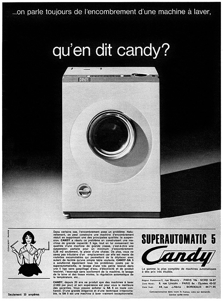 Publicit� Candy 1965