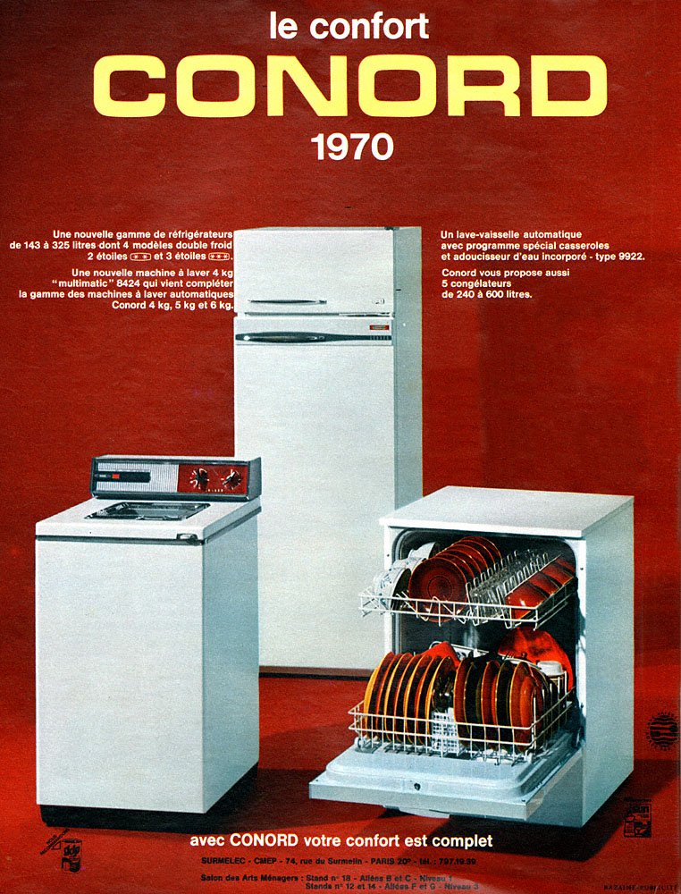 Publicit� Conord 1970