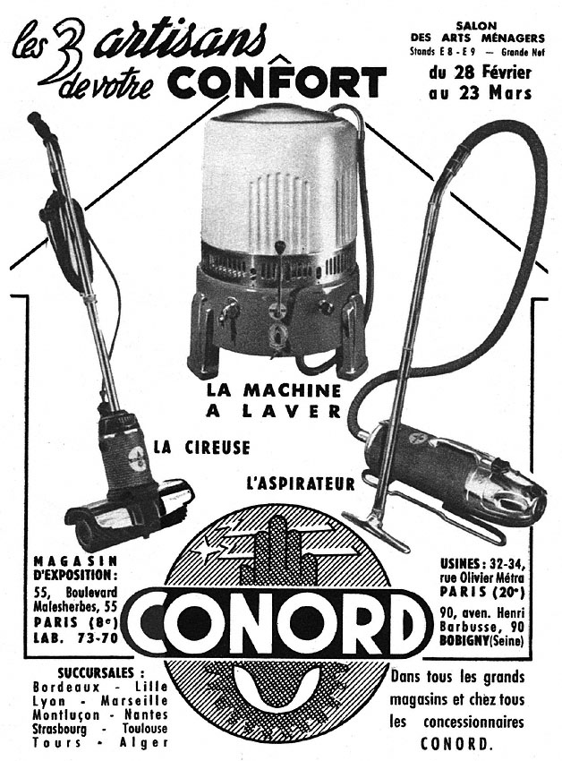 Publicité Conord 1952