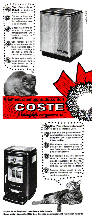 Publicité Coste 1962