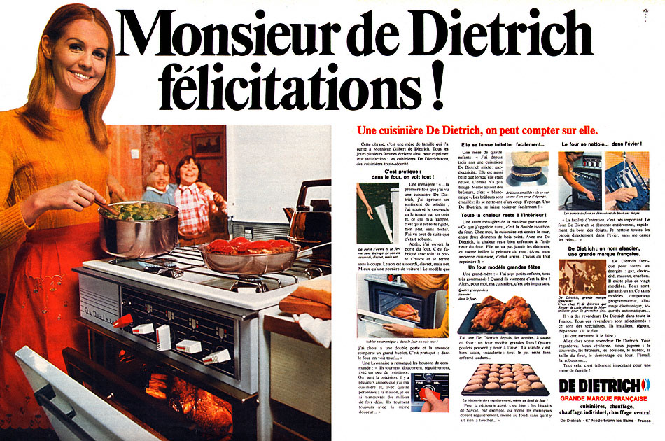 Publicité De Dietrich 1969