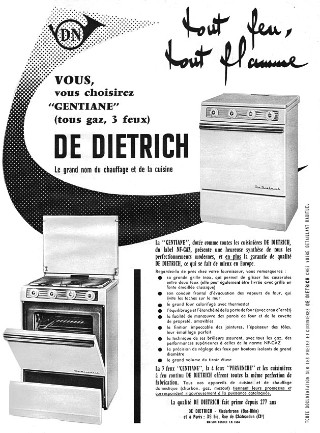 Publicité De Dietrich 1961