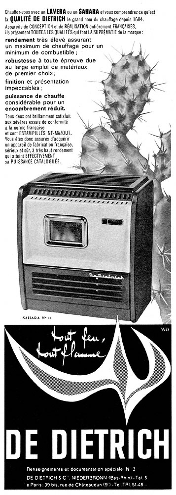 Publicité De Dietrich 1961
