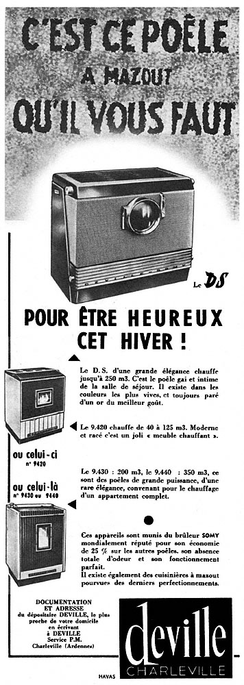 Publicité Deville 1960