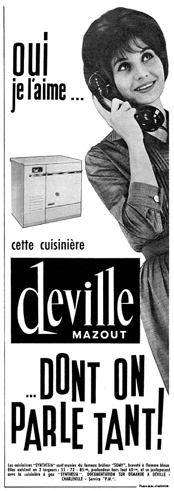 Publicité Deville 1962