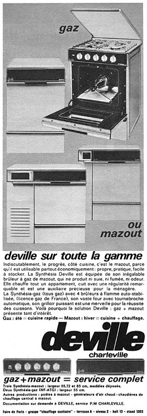 Publicité Deville 1965