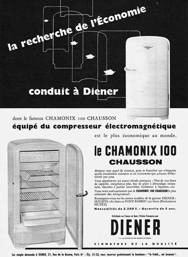 Publicité Diener 1955