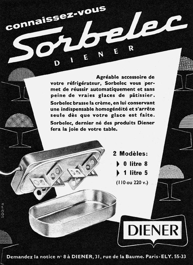 Publicité Diener 1955