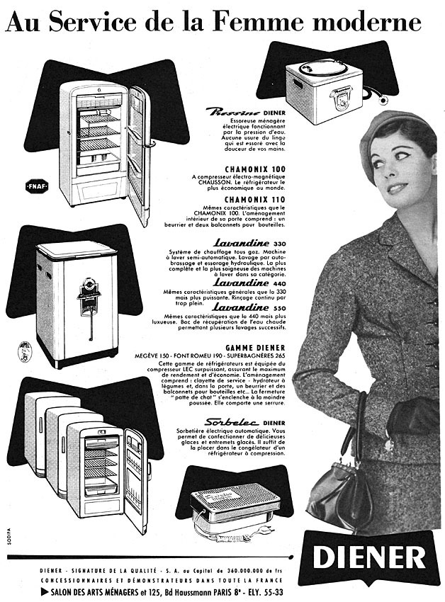 Publicité Diener 1956