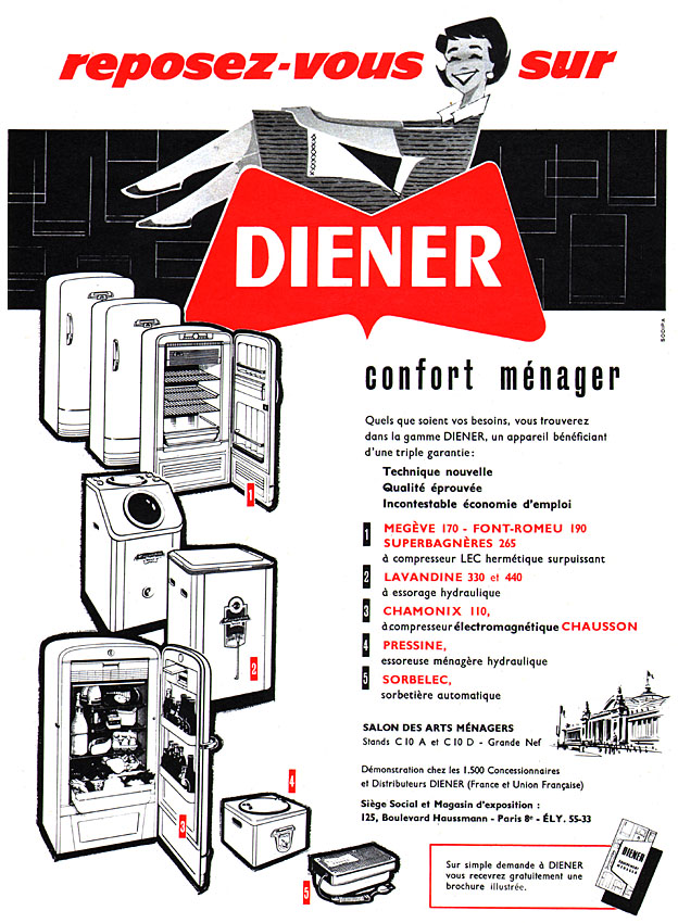 Publicité Diener 1957