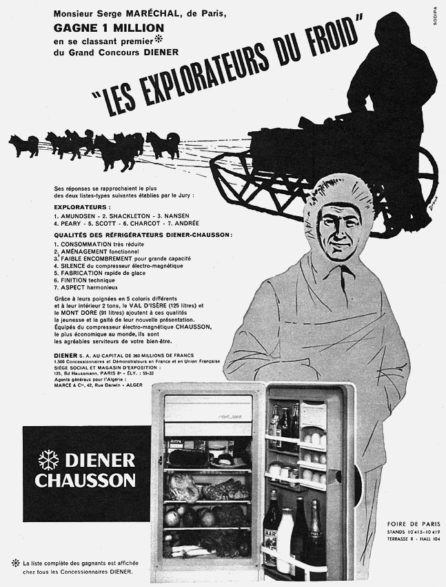 Publicité Diener 1958