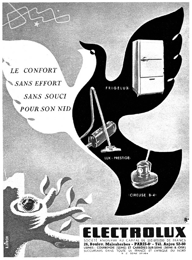 Publicité Electrolux 1952