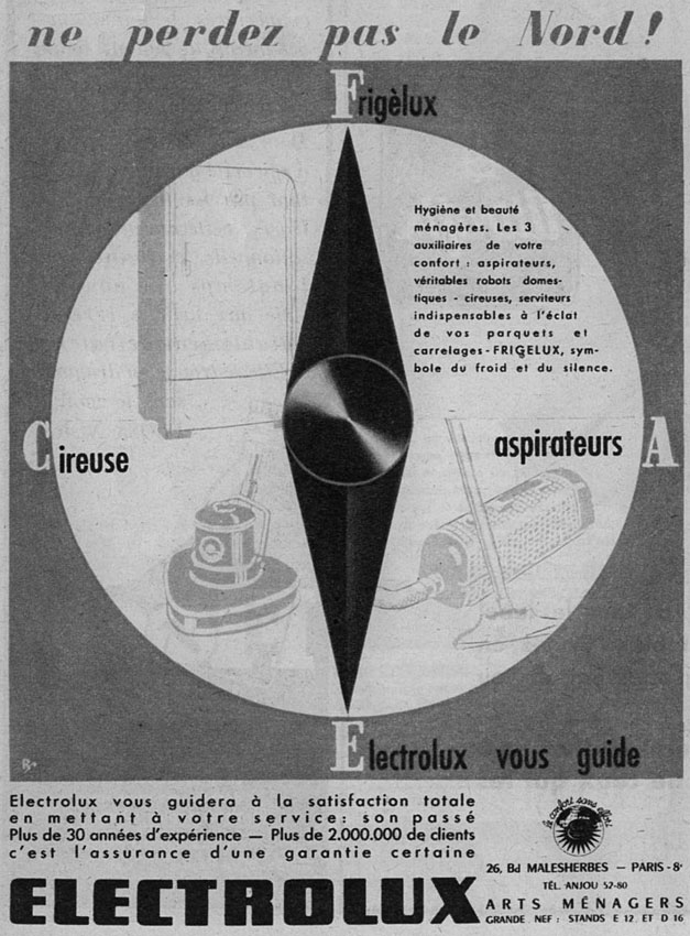 Publicité Electrolux 1953