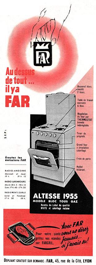 Publicité Far 1955