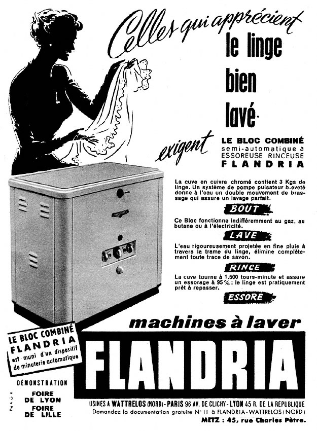 Publicité Flandria 1958