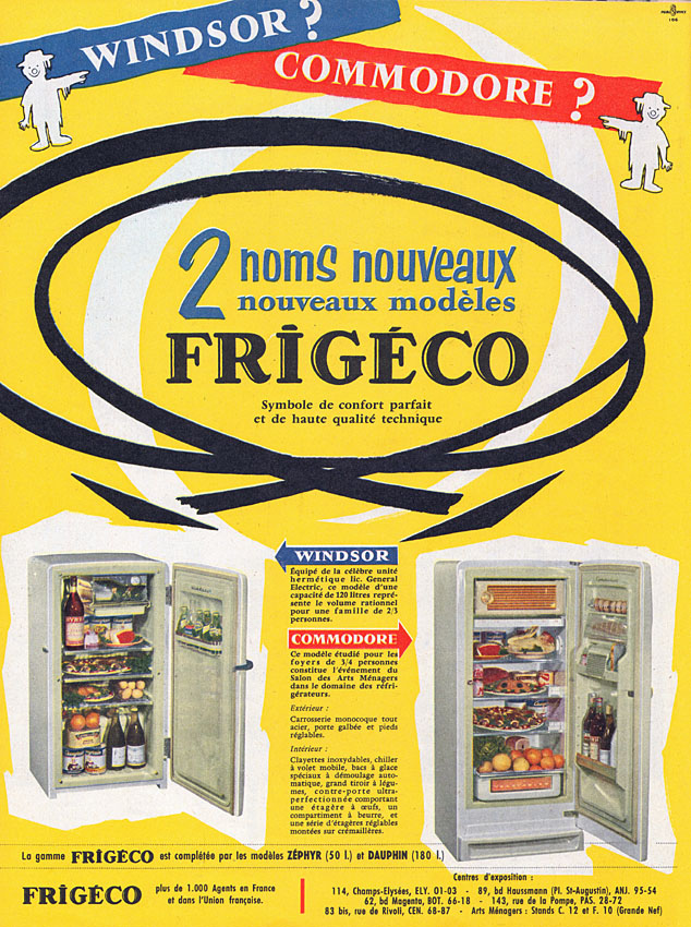 Publicité Frigco 1956