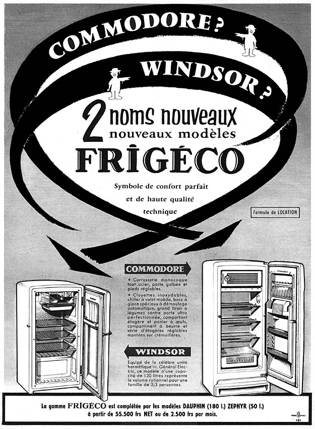 Publicité Frigco 1956