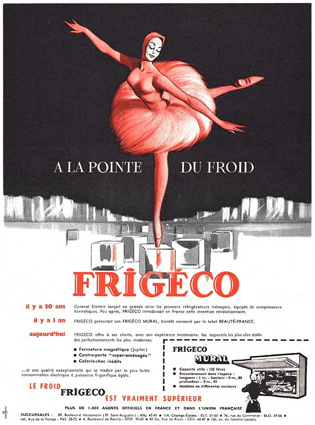 Publicité Frigco 1958