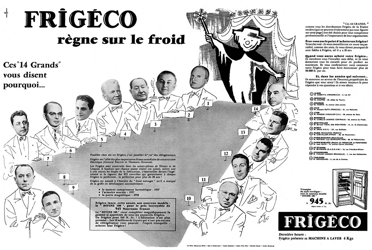 Publicité Frigco 1959