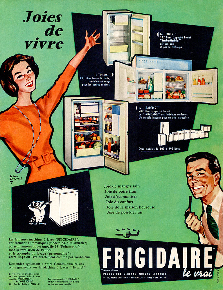 Publicité Frigidaire 1959