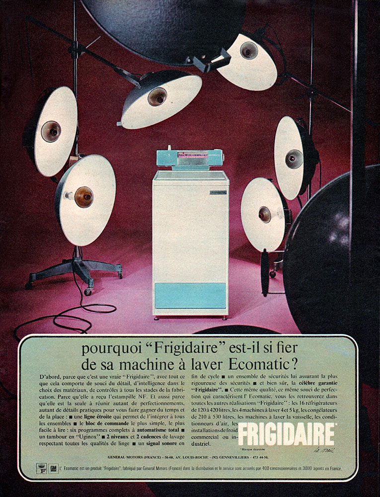 Publicit� Frigidaire 1966