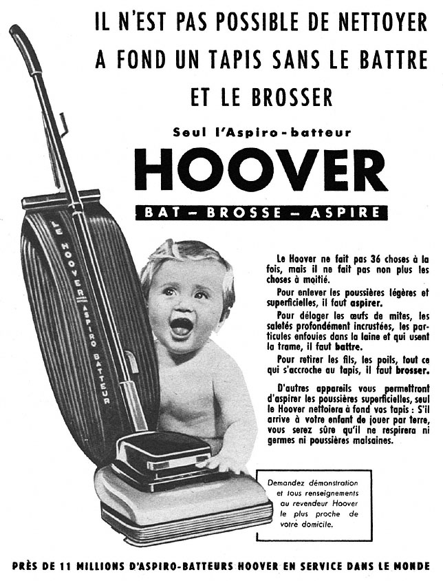Publicité Hoover 1953
