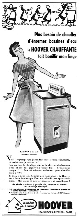 Publicité Hoover 1956