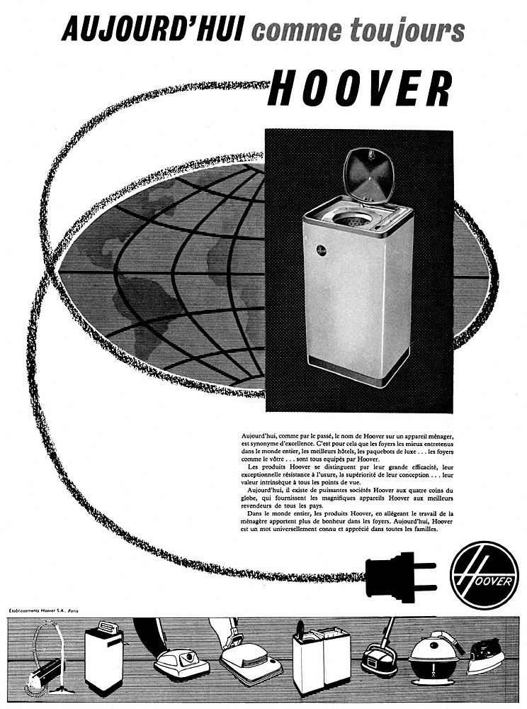 Publicité Hoover 1959