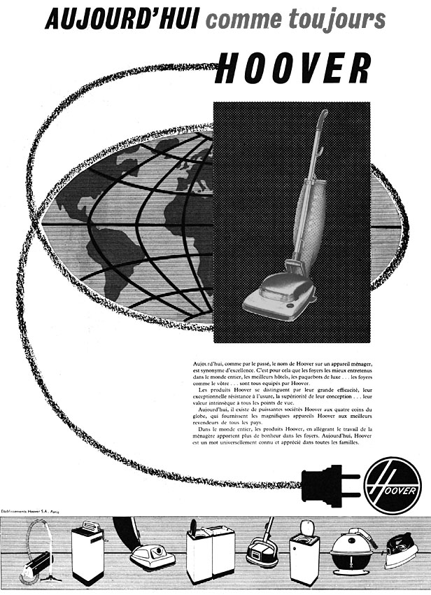 Publicité Hoover 1959
