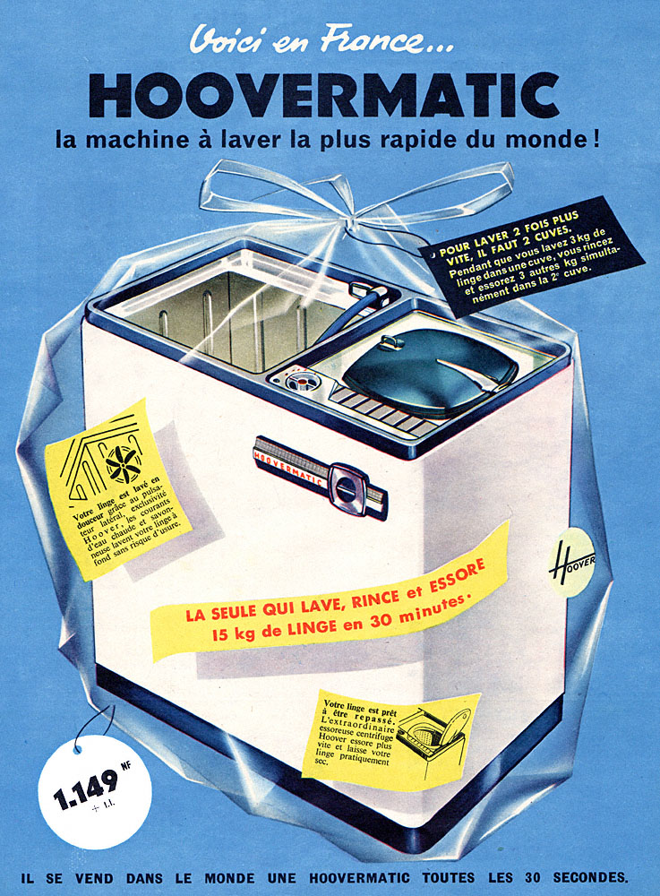 Publicité Hoover 1960