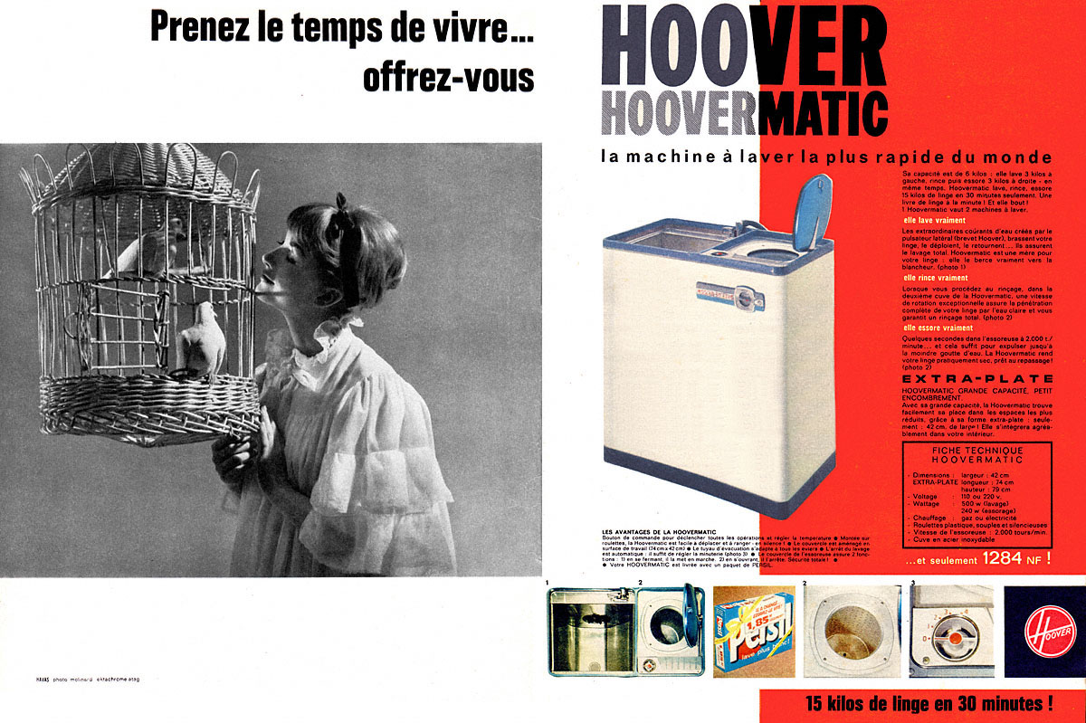 Publicité Hoover 1961