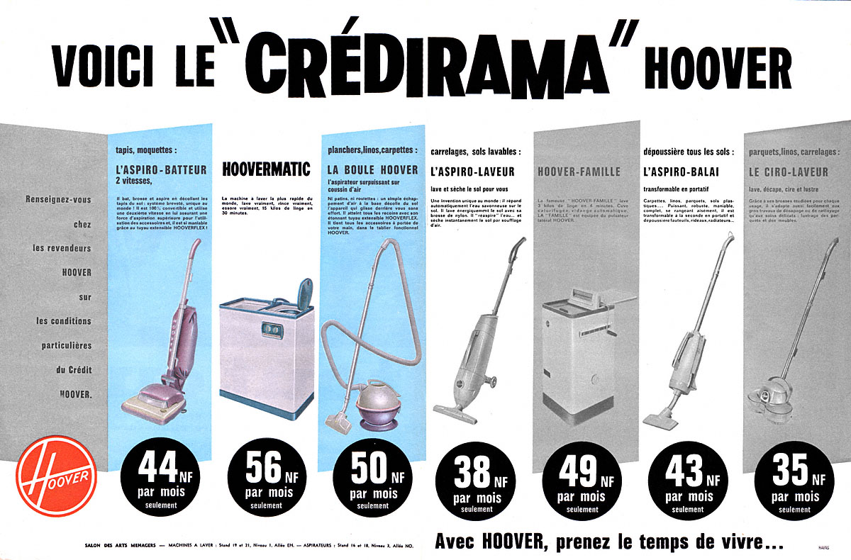Publicité Hoover 1962