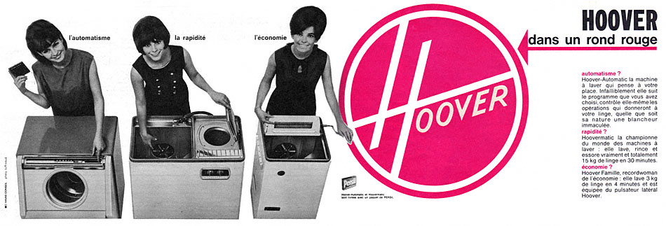 Publicité Hoover 1964