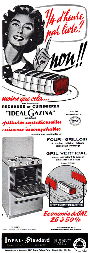 Publicité Ideal Standard 1957